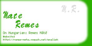 mate remes business card